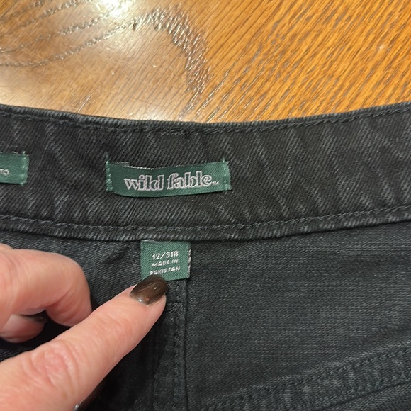 Super-High Rise Distressed Baggy Jeans - Wild Fable™ Black Wash - Picture 11 of 16